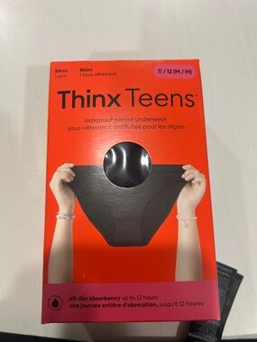 Thinx Teens Bikini Leakproof Period Underwear - Black